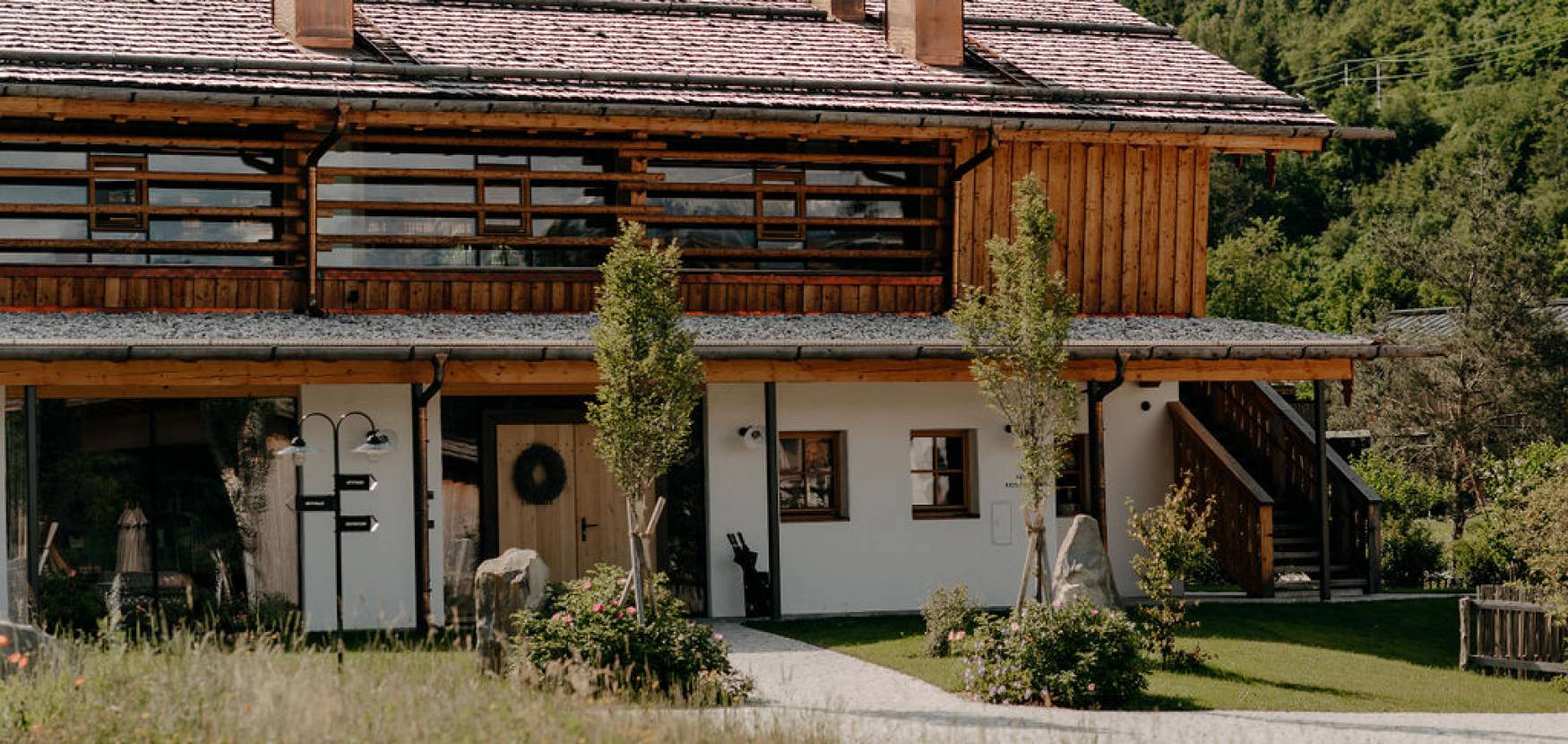 Riding stable in summer