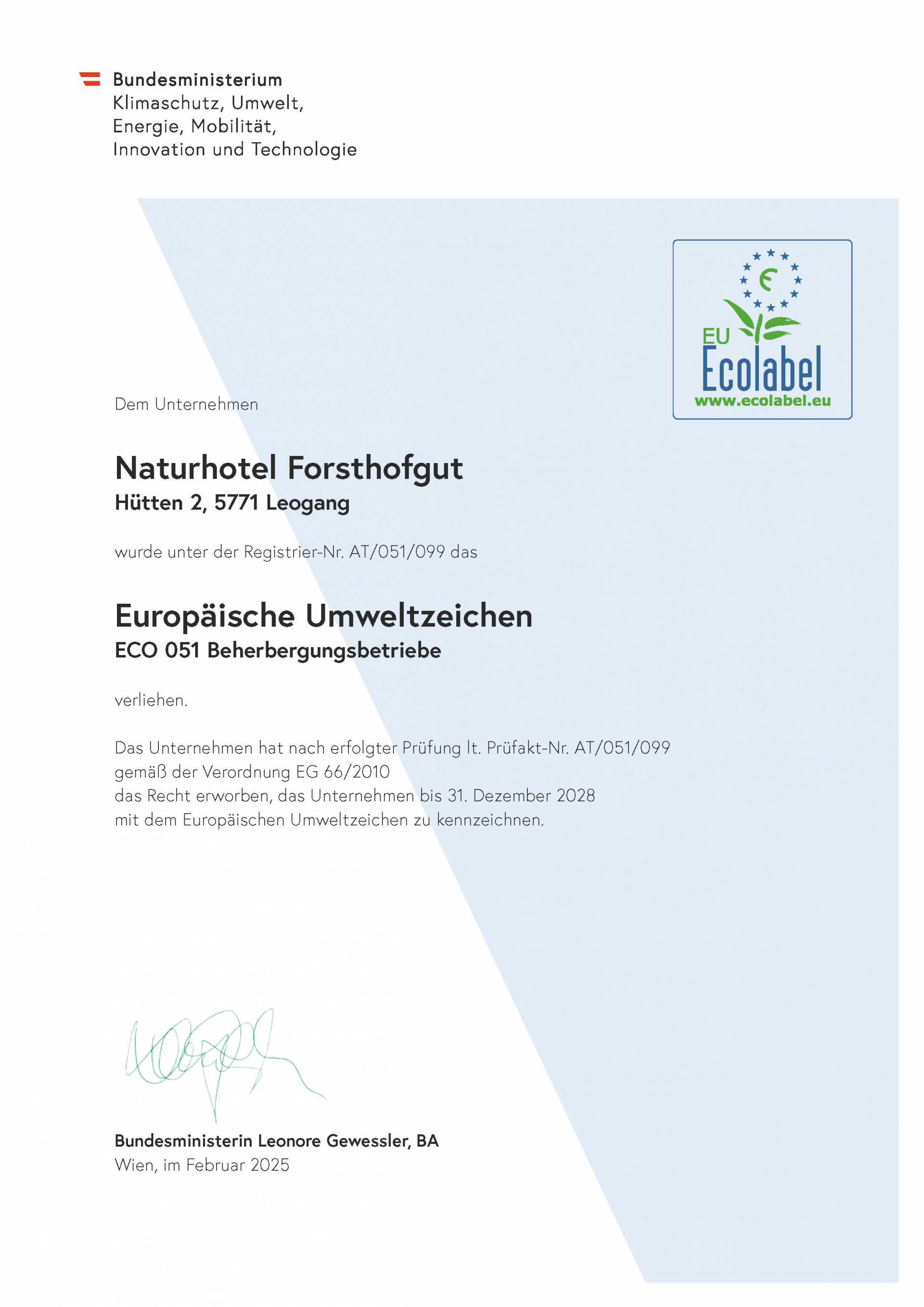 Auszeichung Hotel Forsthofgut