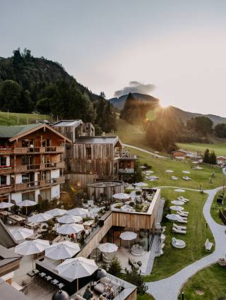 Panoramablick über das Forsthofgut