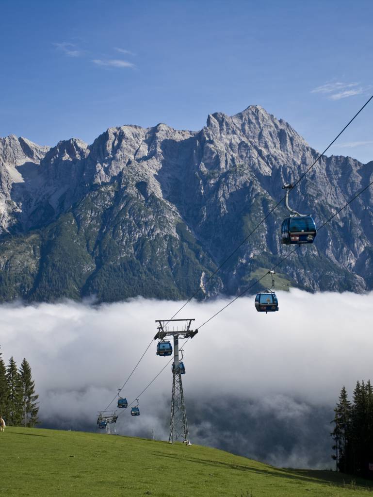 Lifts with Leoganger Steinberge in the background