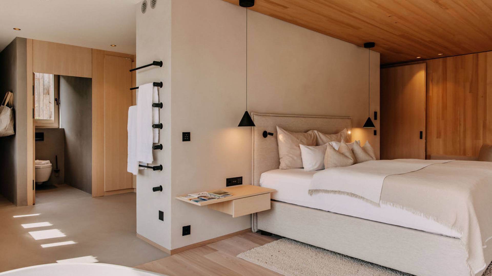 Master bedroom in the garden loft